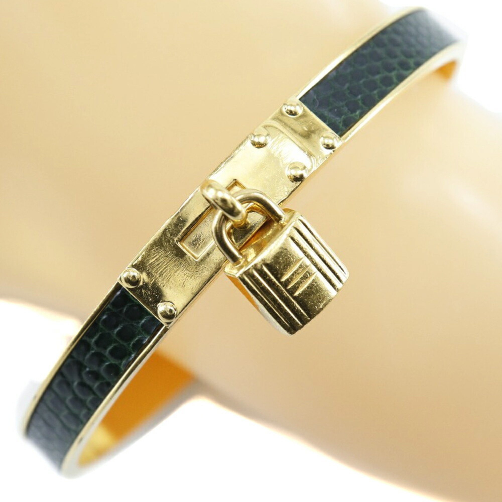 Hermes Kelly Bangle, Gold Plated, Approx. 29g, Women's