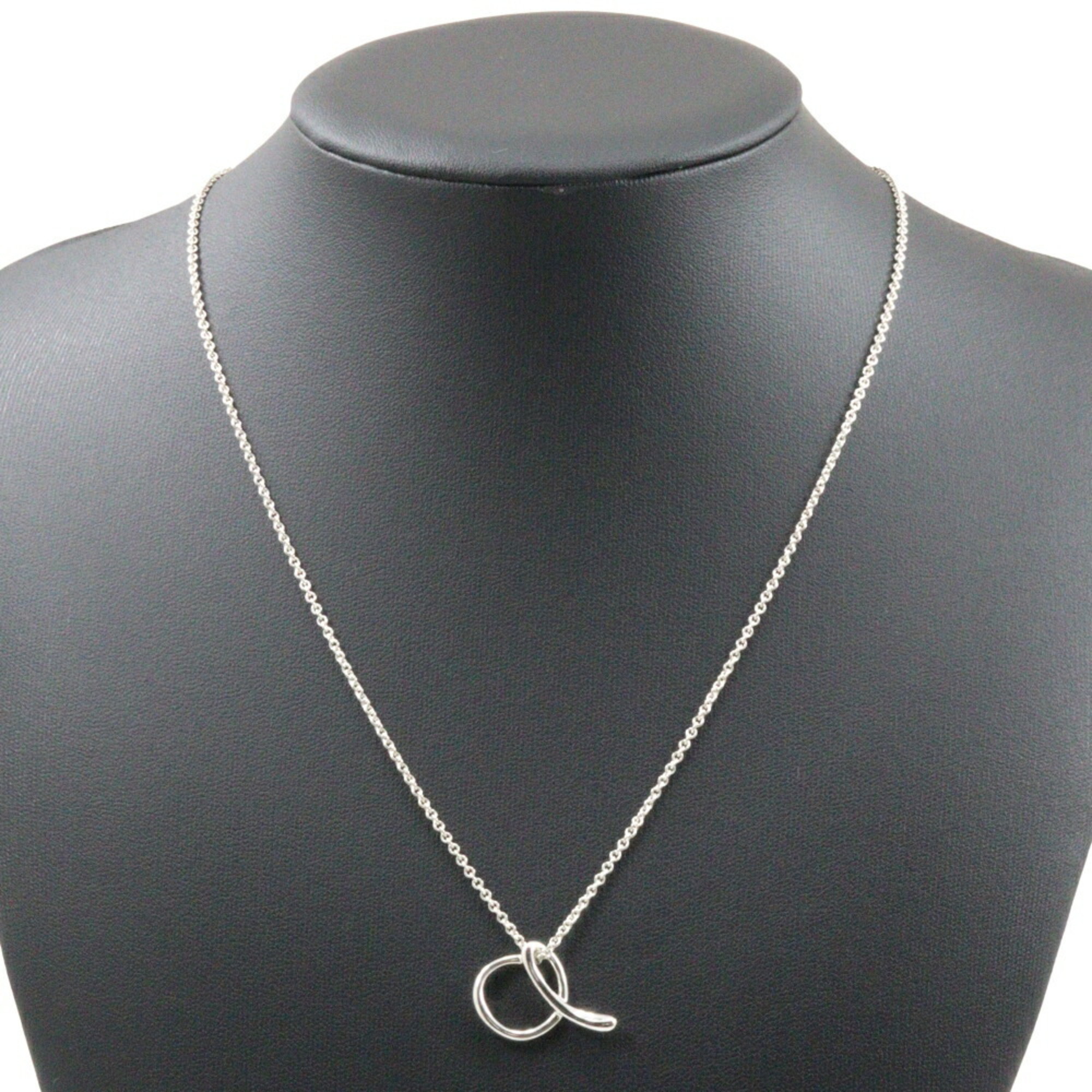 Tiffany & Co. Letter Q Initial Necklace, Silver 925, Approx. 4.42g, Q, Women's