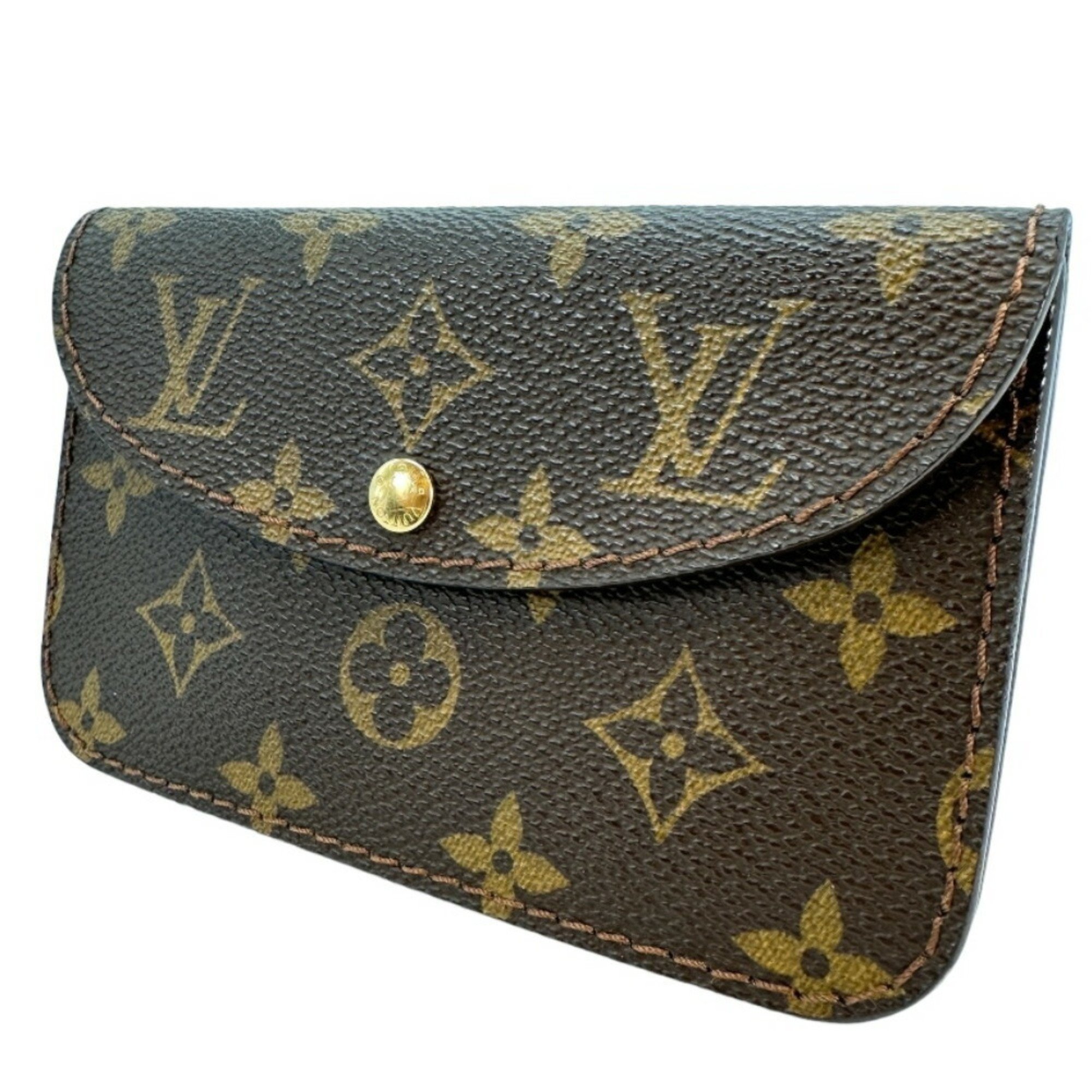 Louis Vuitton Saint Tulle Pochette Solo Waist Bag Pouch Only M6948U Monogram Canvas Snap Button Unisex