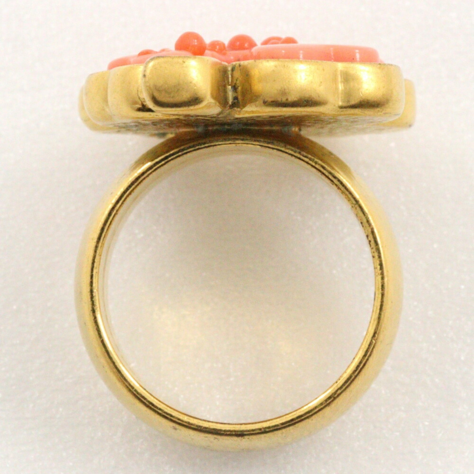 Chanel CHANEL Size 13 Ring, Gold Plated, 03 P Clover, Approx. 12.3g, Women's