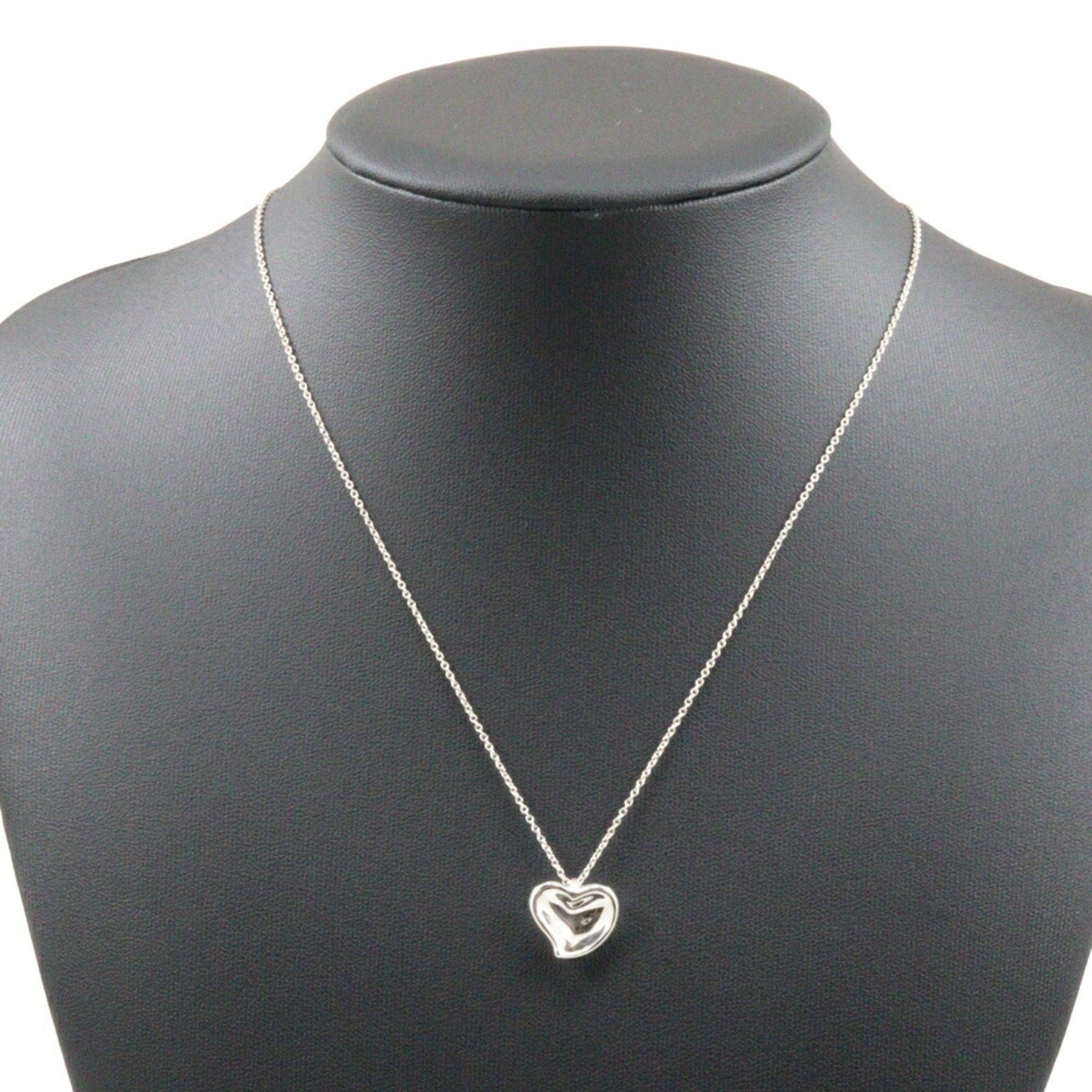 Tiffany & Co. Curved Heart Necklace, Silver 925, Approx. 4g, heart, Women's