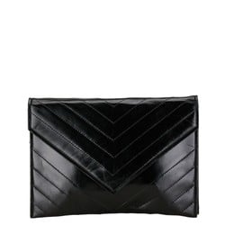 Saint Laurent Quilted Clutch Bag Second Black Leather Women's SAINT LAURENT