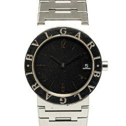 BVLGARI Watch BB30SS Quartz Black Dial Stainless Steel Women's