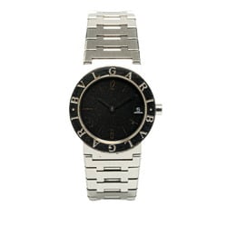 BVLGARI Watch BB30SS Quartz Black Dial Stainless Steel Women's