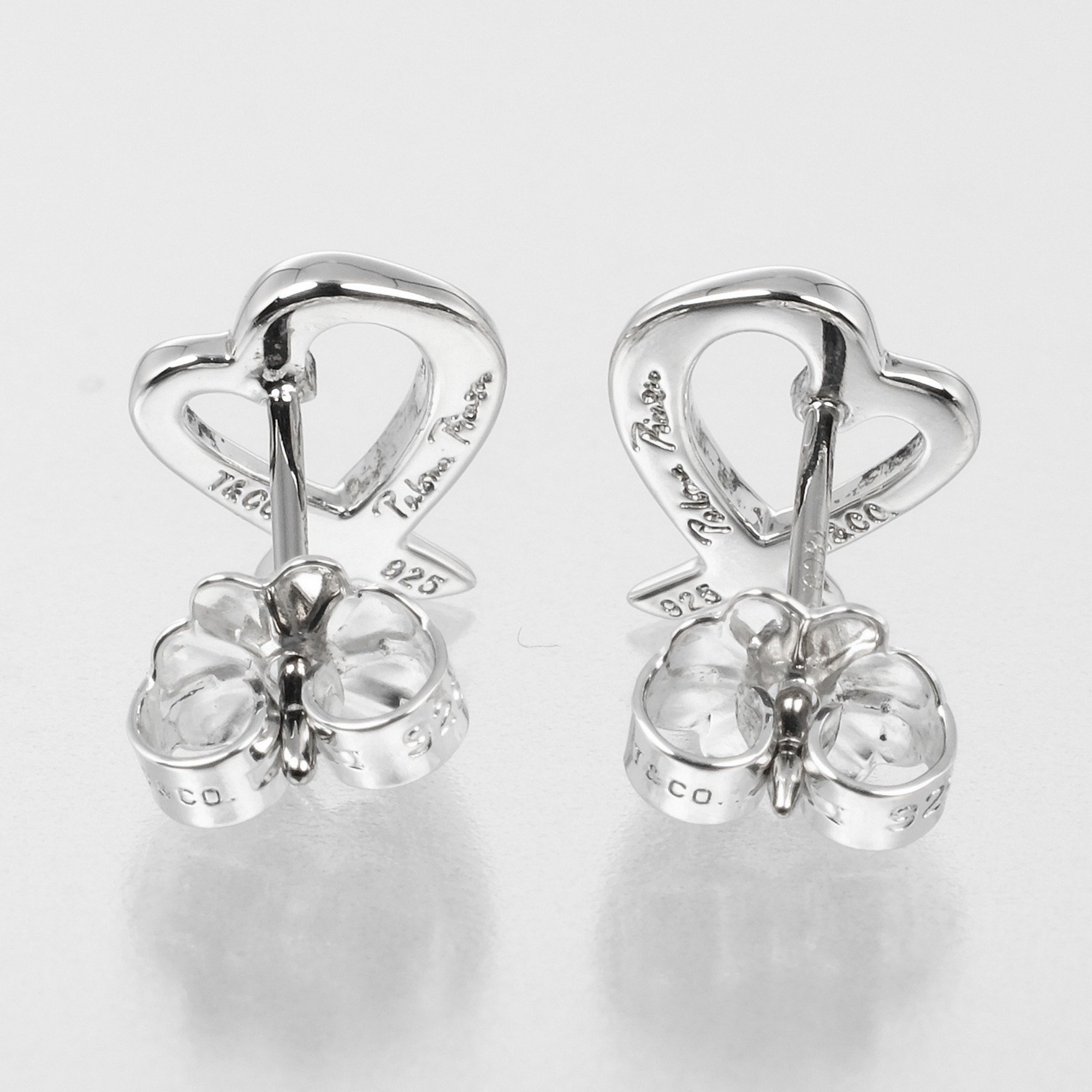 Tiffany & Co. Loving Heart Earrings, 925 Silver, approx. 1.22g