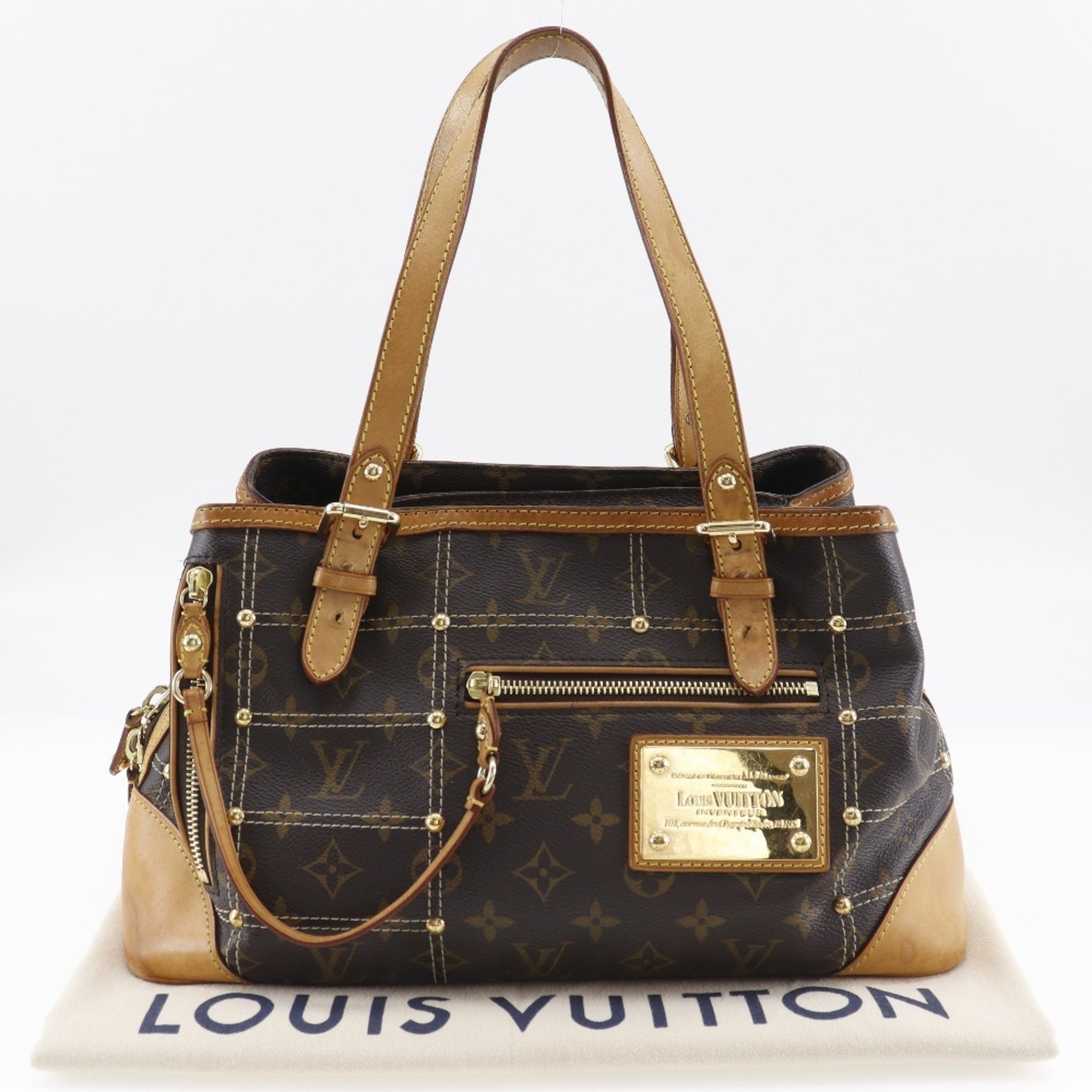 Louis Vuitton LOUIS VUITTON Rivette Handbag M40140 Monogram Canvas 2007 VI0017 A5 Double Women's