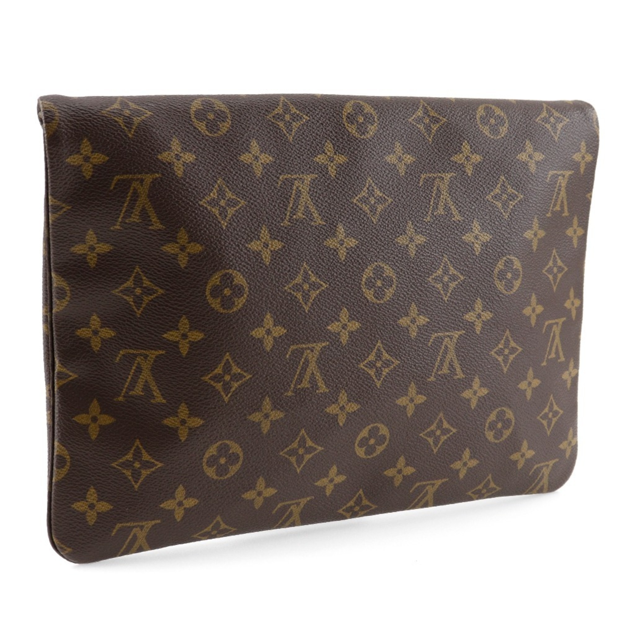 Louis Vuitton LOUIS VUITTON Pochette Priant Clutch Bag M51805 Monogram Canvas A5 Snap Button Unisex