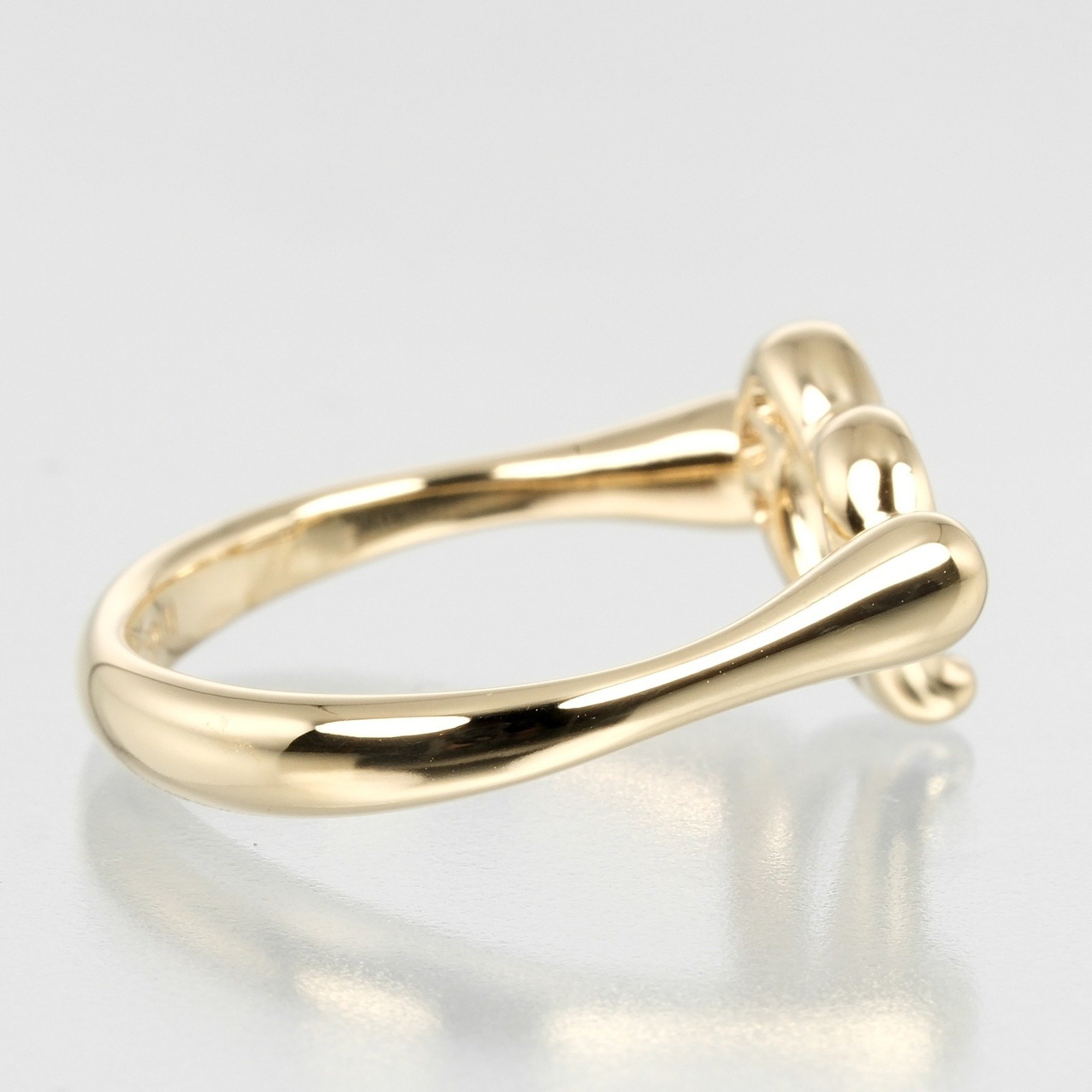 Tiffany & Co. Heart Ring, Size 8, K18YG Yellow Gold, 3P, Diamond, Approx. 3.25g