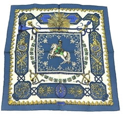 Hermes HERMES Carre 42 Scarf Muffler LVDOVICVS MAGNVS Louis XIV on a White Horse Silk Women's