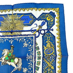 Hermes HERMES Carre 42 Scarf Muffler LVDOVICVS MAGNVS Louis XIV on a White Horse Silk Women's