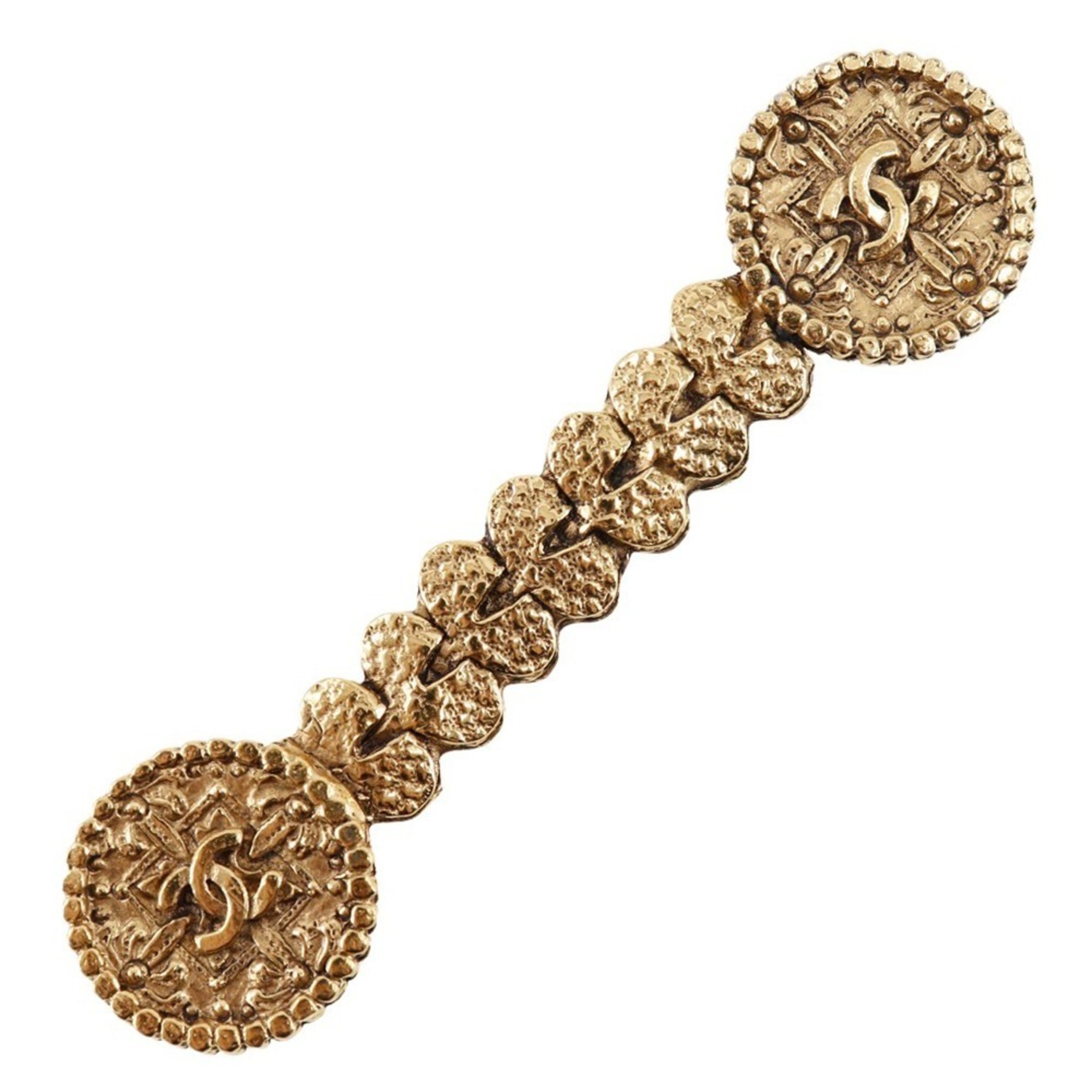 CHANEL Brooch Gold Plated 193 Approx. 7.5g Women's