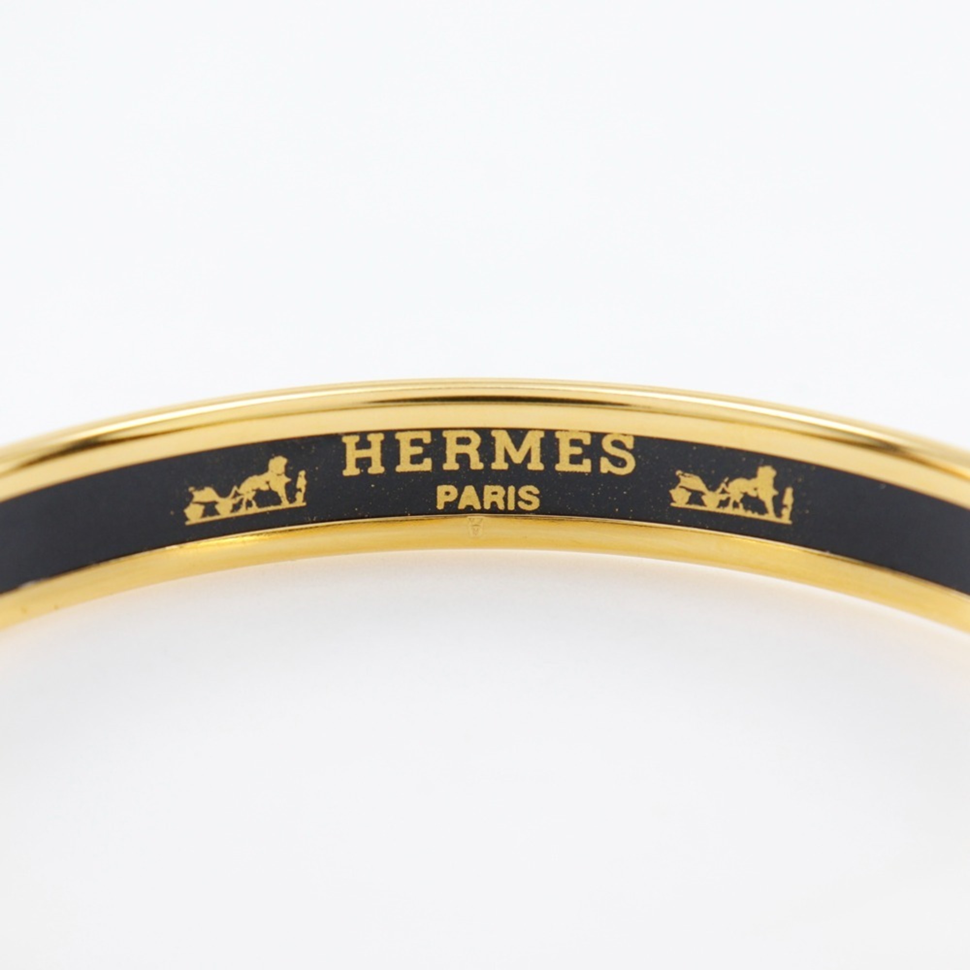 Hermes HERMES enamel bangle, cloisonné, gold plated, made in Australia, red, approx. 22g, Email, women's