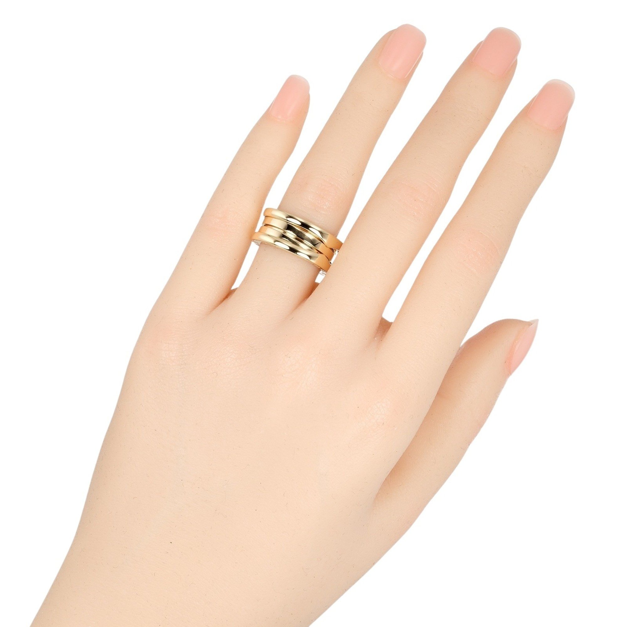 BVLGARI B.ZERO1 3-band ring, size 9.5, B.Zero1, K18YG, yellow gold, approx. 9.82g