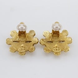 Chanel Coco Mark Earrings, Gold Plated, 1994, 94P, Flower, Approx. 11.3g, COCO Mark, Women's