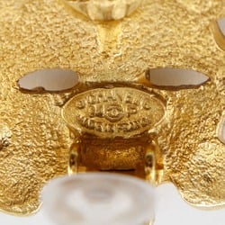 Chanel Coco Mark Earrings, Gold Plated, 1994, 94P, Flower, Approx. 11.3g, COCO Mark, Women's