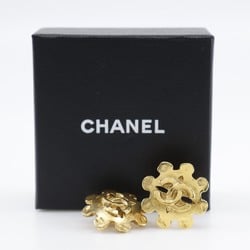 Chanel Coco Mark Earrings, Gold Plated, 1994, 94P, Flower, Approx. 11.3g, COCO Mark, Women's