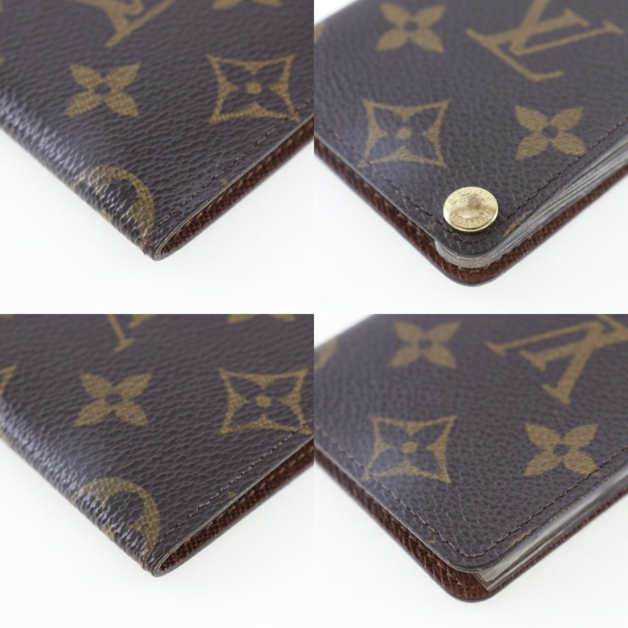 Louis Vuitton LOUIS VUITTON Porte Cartes Credit Pression Card Case M60937 Monogram Canvas 2004 BU0054 Snap Button Unisex