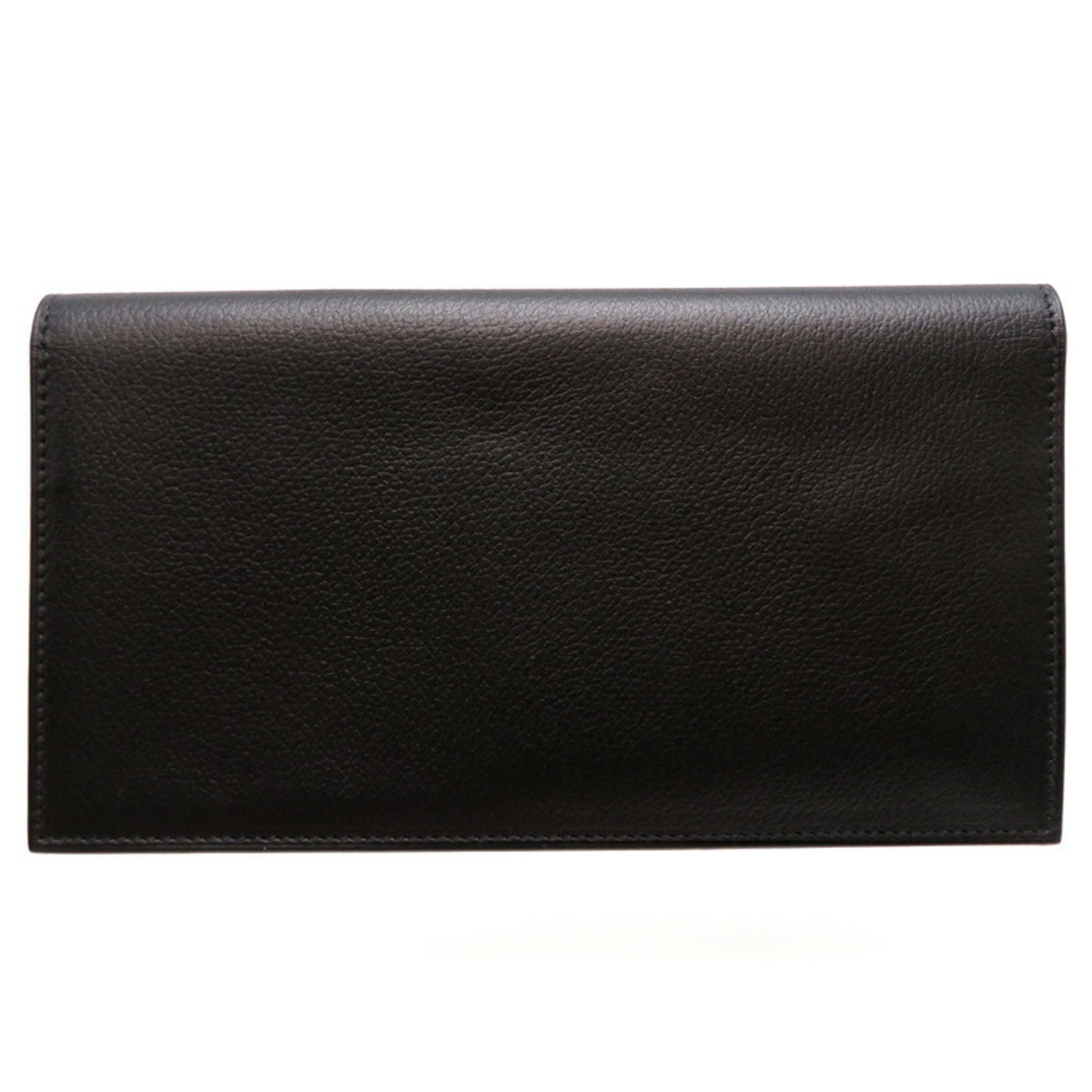 Hermes Citizen Twill Combine Long Women's and Men's Wallet in Evergrain Noir (Black)