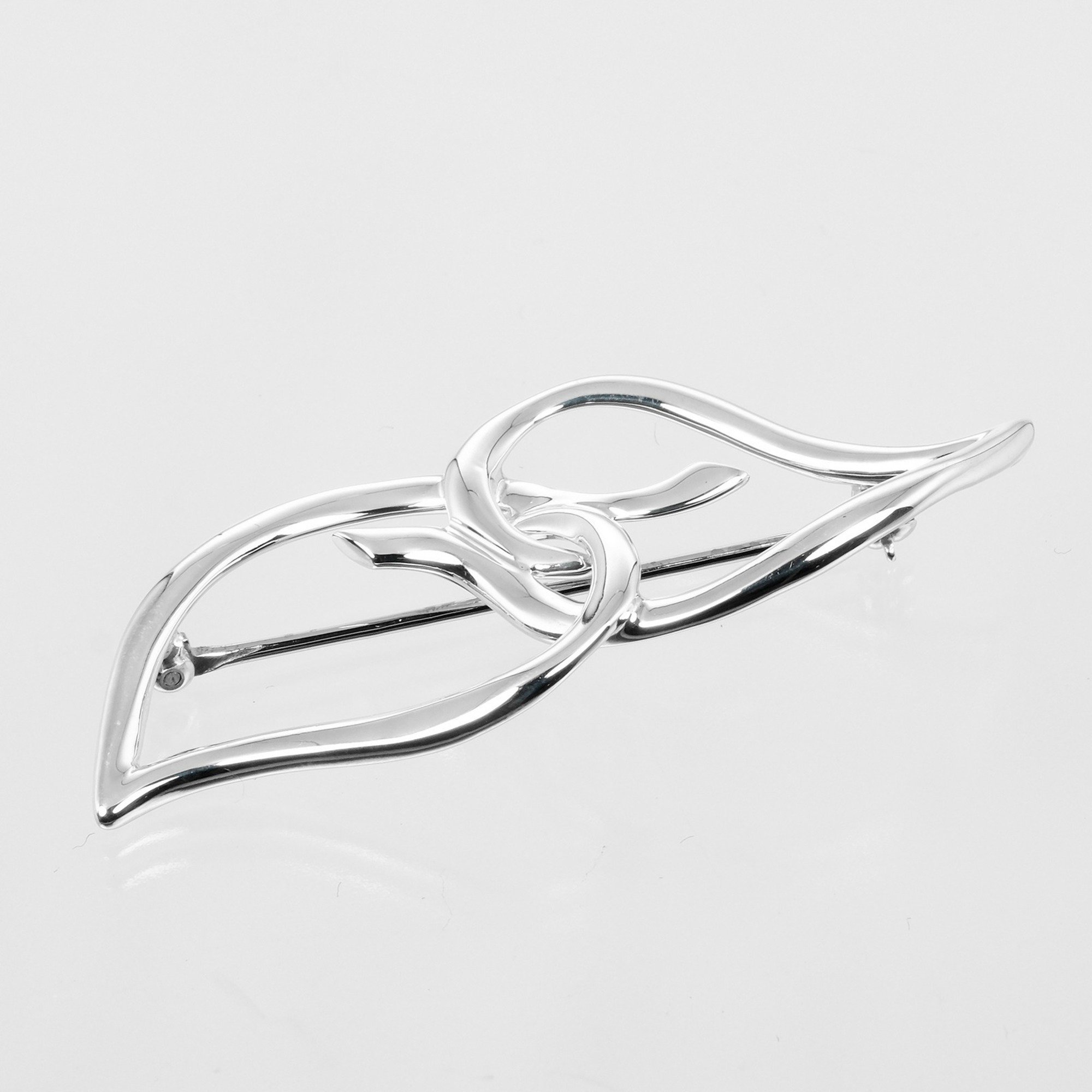 Tiffany & Co. Double Leaf Brooch, 925 Silver, approx. 7.1g