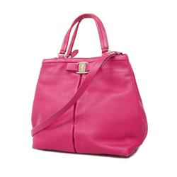Salvatore Ferragamo Vara Leather Pink Handbag for Women