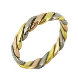 Christian Dior Ring Twist K18YG Yellow Gold K18WG White K18PG Pink Women's