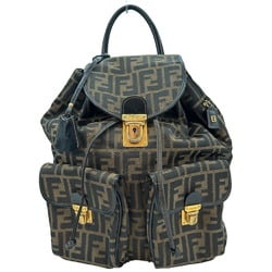 FENDI Backpack/Daypack Zucca Pattern Canvas x Leather 2way A5 Flap Women's I120824025