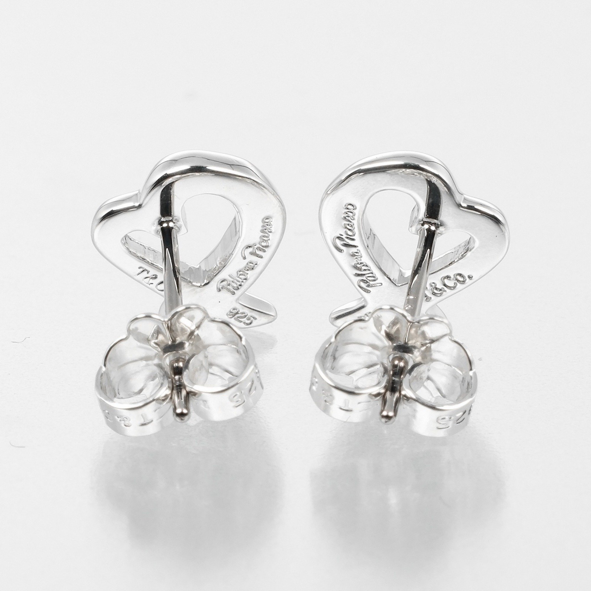 Tiffany & Co. Loving Heart Earrings, 925 Silver, approx. 1.57g