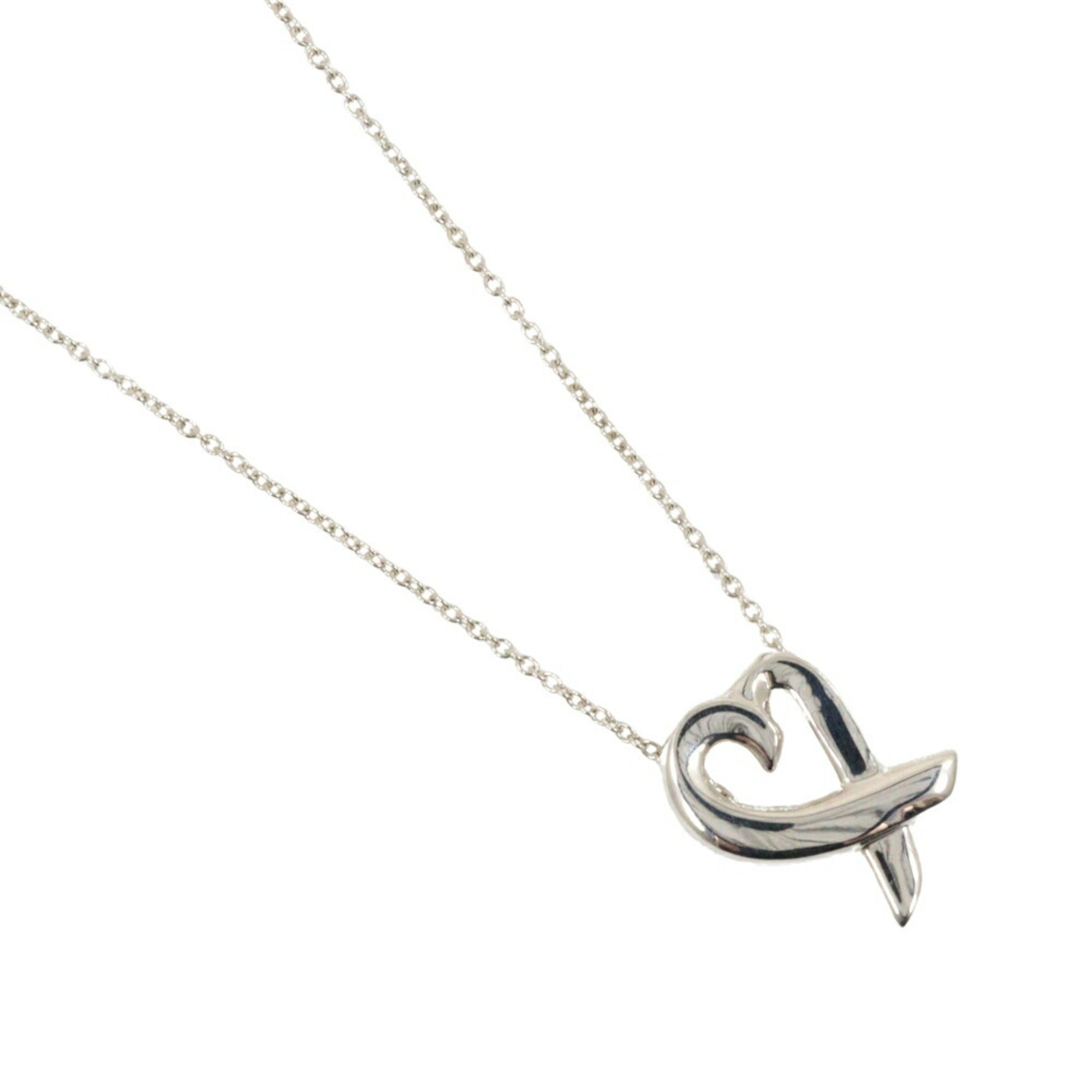 Tiffany & Co. Loving Heart Necklace, Silver 925, Approx. 0.08 oz (2.83 g), Heart, Women's