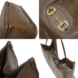 GUCCI Shoulder Bag Horsebit Leather Brown Gold Women's 623694 w0564a