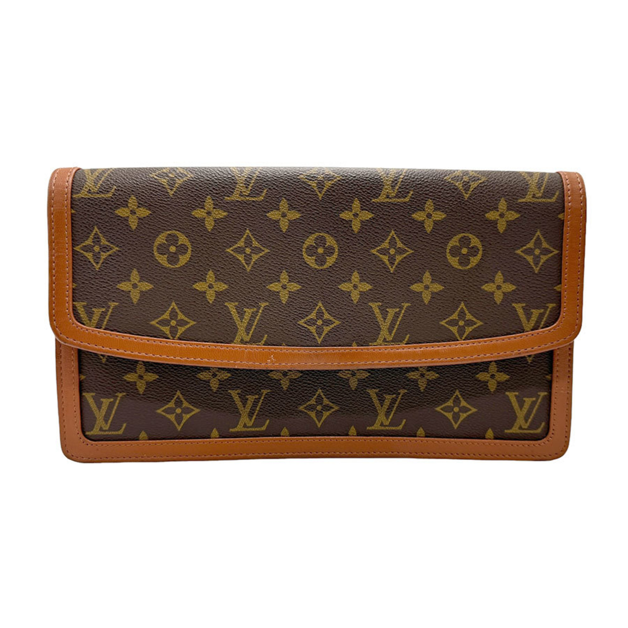 Louis Vuitton LOUIS VUITTON Clutch Bag Monogram Pochette Damme GM Canvas Brown Men's M51810 z1751