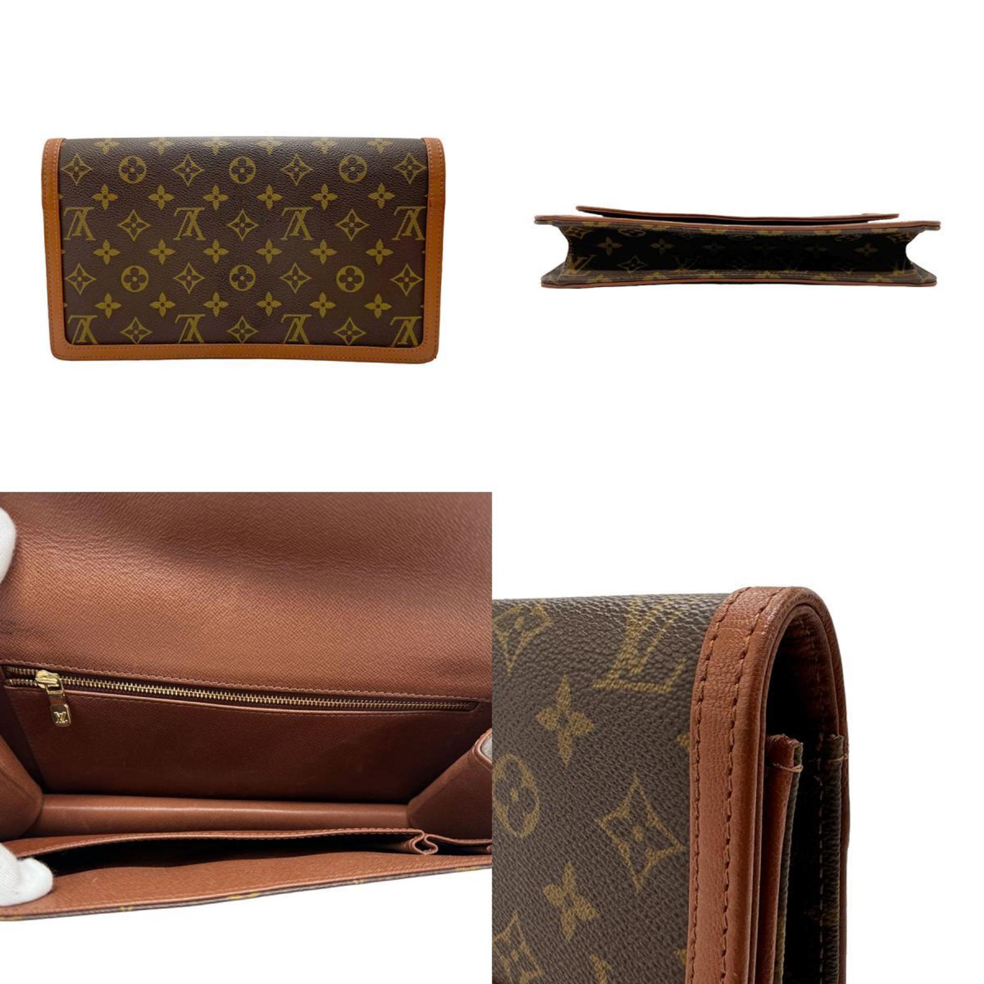 Louis Vuitton LOUIS VUITTON Clutch Bag Monogram Pochette Damme GM Canvas Brown Men's M51810 z1751