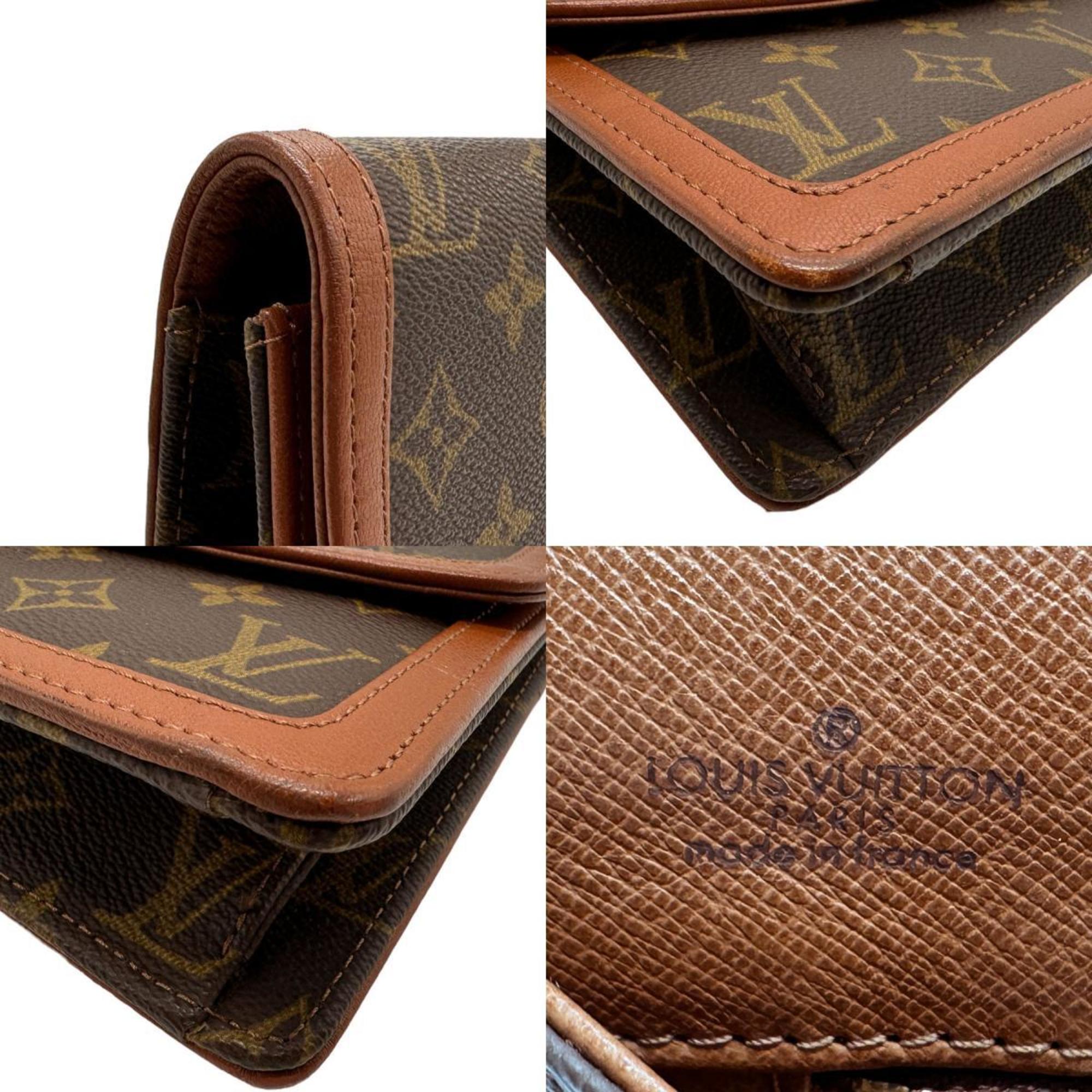 Louis Vuitton LOUIS VUITTON Clutch Bag Monogram Pochette Damme GM Canvas Brown Men's M51810 z1751