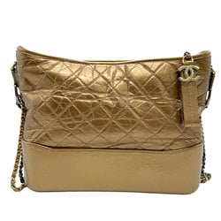 CHANEL Shoulder Bag Gabriel Leather Bronze Women's n0025