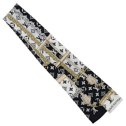 Louis Vuitton Bandeau Monogram Scarf Confidential M78656 Silk Black Bando Women's