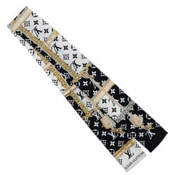 Louis Vuitton Bandeau Monogram Scarf Confidential M78656 Silk Black Bando Women's