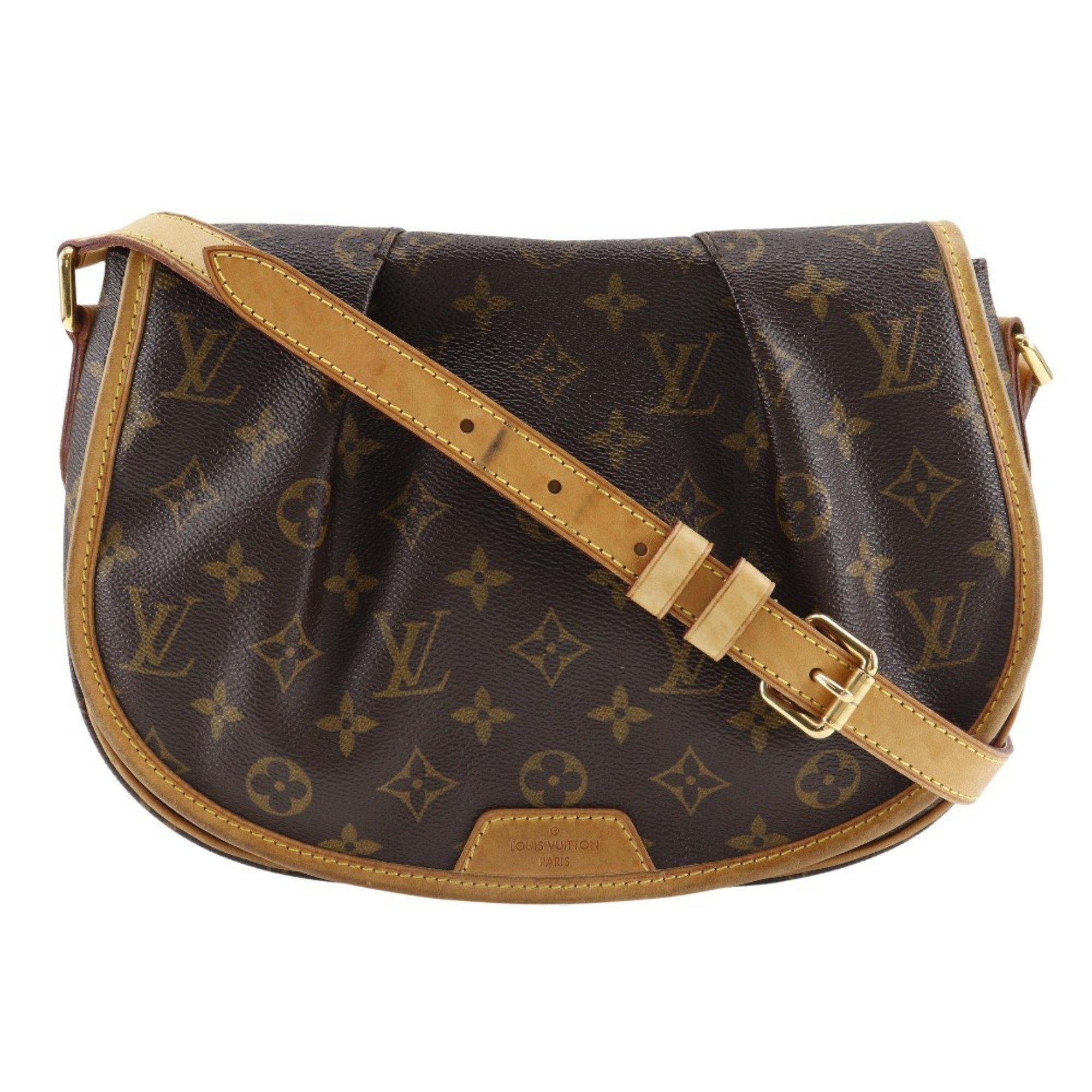 Louis Vuitton Menilmontant PM Shoulder Bag M40474 Monogram Canvas 2013 CT4113 A5 Type Menil Montan Women's