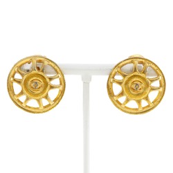 CHANEL Earrings, Gold Plated, 1997, Approx. 8.7g, Women's