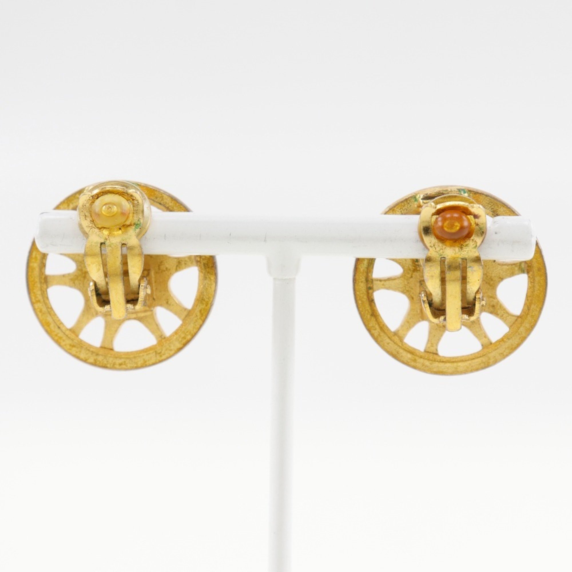 CHANEL Earrings, Gold Plated, 1997, Approx. 8.7g, Women's