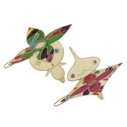 Louis Vuitton LOUIS VUITTON Hairpin 2-piece set Takashi Murakami M92595 Gold-plated for women