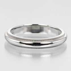 Tiffany & Co. Together Milgrain Ring, Size 8.5, 3mm Model, Pt950 Platinum, Approx. 5.33g