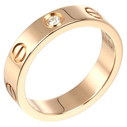 Cartier Love Wedding Ring Size 7, K18PG Pink Gold, 1P Diamond, Approx. 4.16g