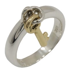 Tiffany & Co. Size 9 Ring, Silver 925 x K18 Yellow Gold, Key, Approx. 4.5g, Women's, I140324064