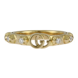 Gucci GG Running Ring, Size 9, 18K Gold, Diamond, Women's, GUCCI