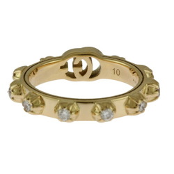 Gucci GG Running Ring, Size 9, 18K Gold, Diamond, Women's, GUCCI