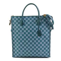 Louis Vuitton LOUIS VUITTON Handbag Shoulder Bag Damier Color Mobile Canvas Cyan Gold Men's N41303 e58832a