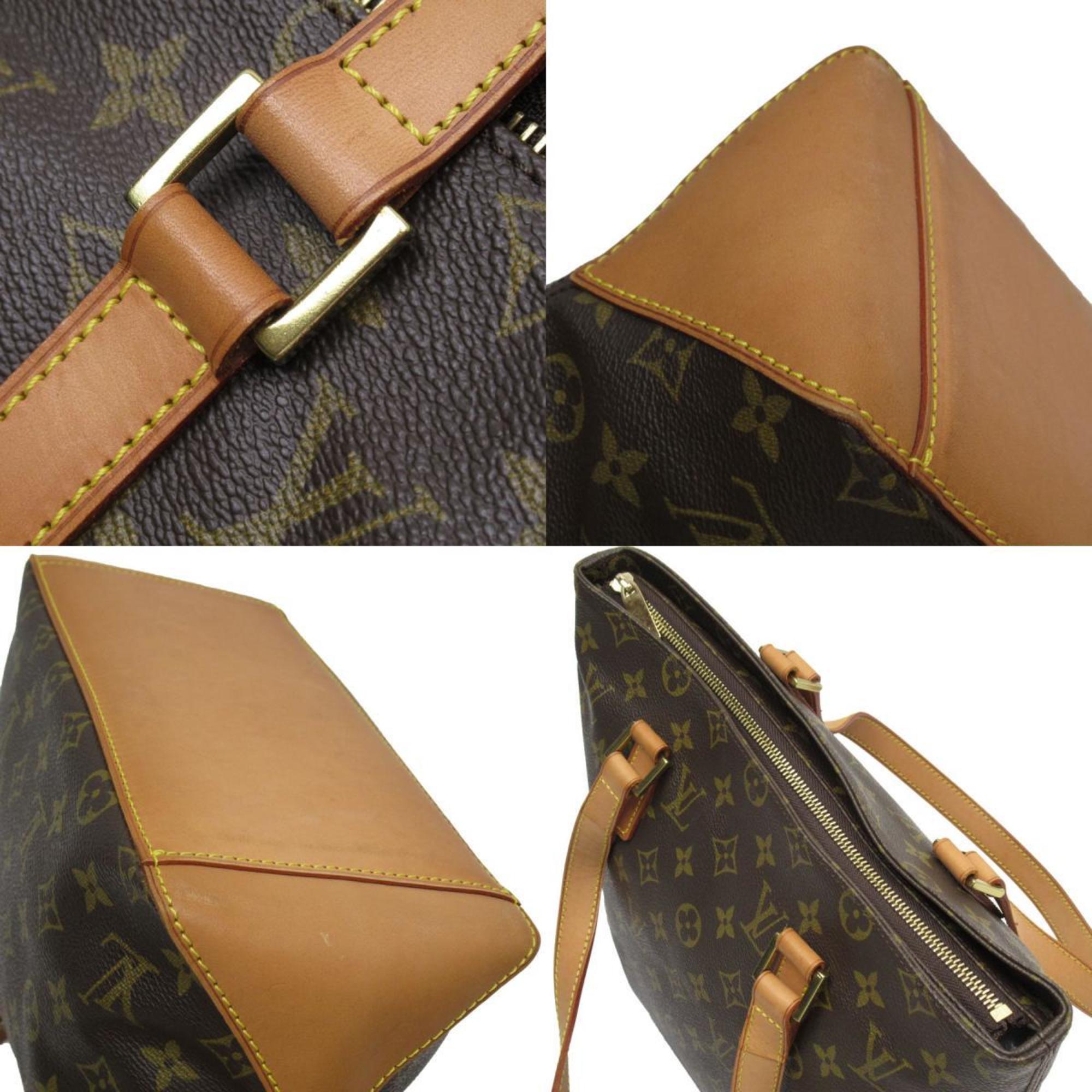 Louis Vuitton LOUIS VUITTON Shoulder Bag Monogram Cabas Piano Canvas Brown Gold Women's M51148 w0567f