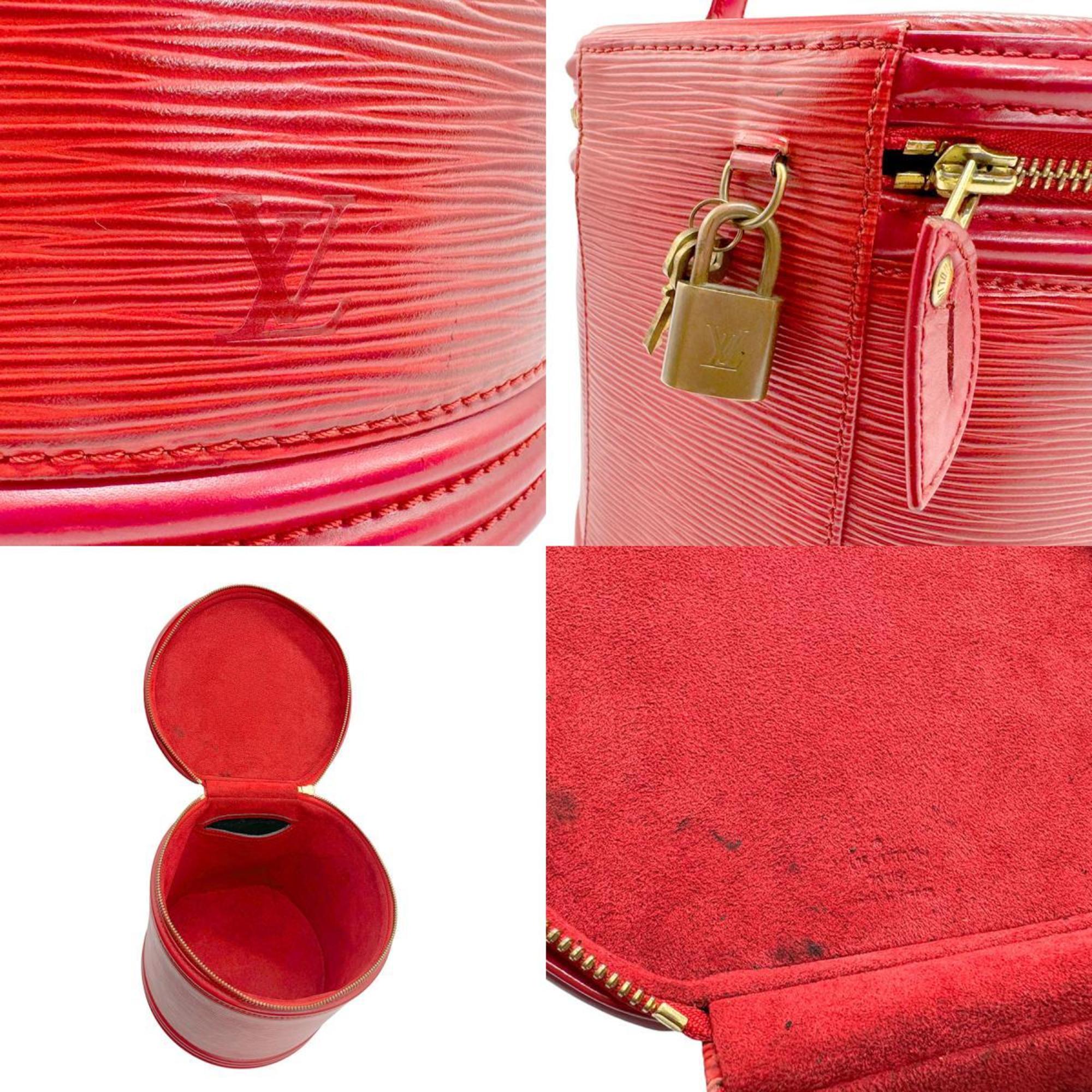 Louis Vuitton Epi Cannes Handbag, Leather, Castilian Red, Men's, Women's, M48037 n0068