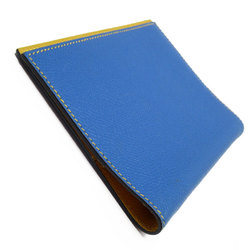 Hermes HERMES Notebook Cover Leather Blue Yellow Men's Women's w0577g