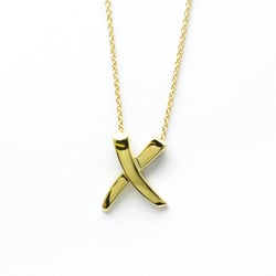 Tiffany X (Kiss) Yellow Gold (18K) No Stone Women,Men Fashion Pendant Necklace (Gold)