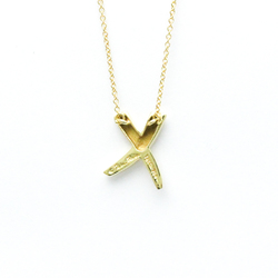 Tiffany X (Kiss) Yellow Gold (18K) No Stone Women,Men Fashion Pendant Necklace (Gold)